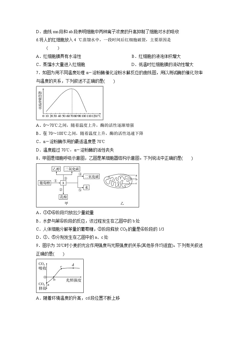 【生物】黑龙江省哈尔滨市第六中学2019-2020学年高二上学期期末考试试题02