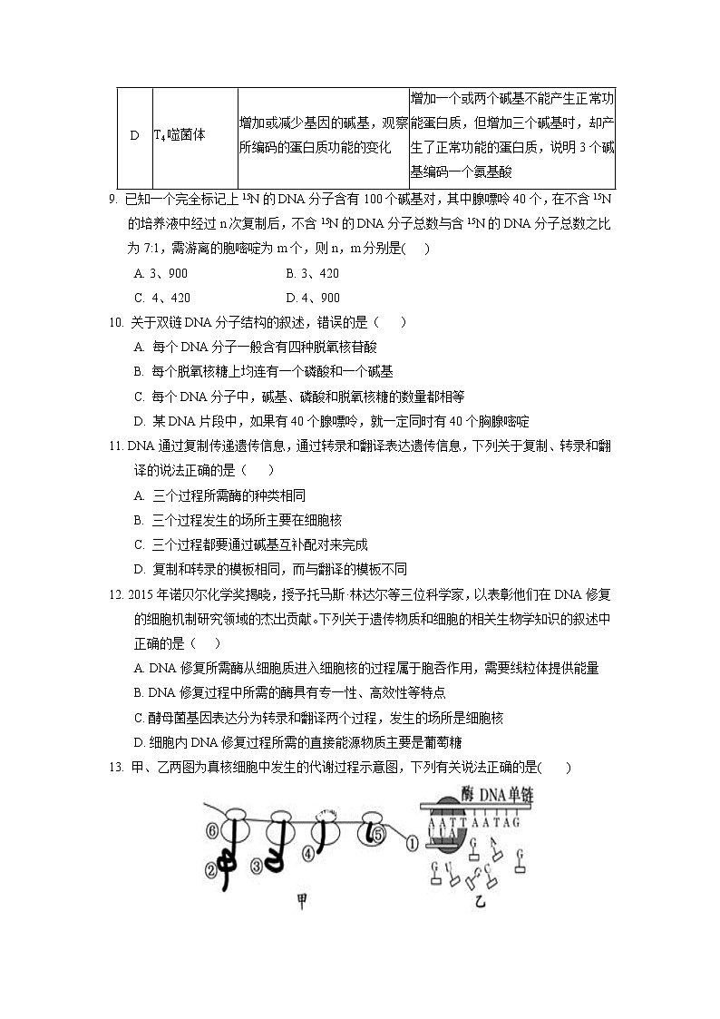 【生物】江西省南昌市新建县第一中学2019-2020学年高二上学期期末考试试卷03