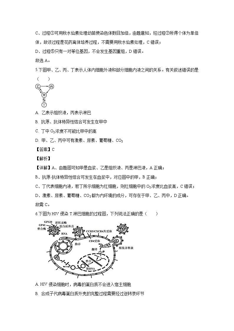 【生物】江苏省南通市如皋中学2019-2020学年高二上学期期末考试试题（解析版）03