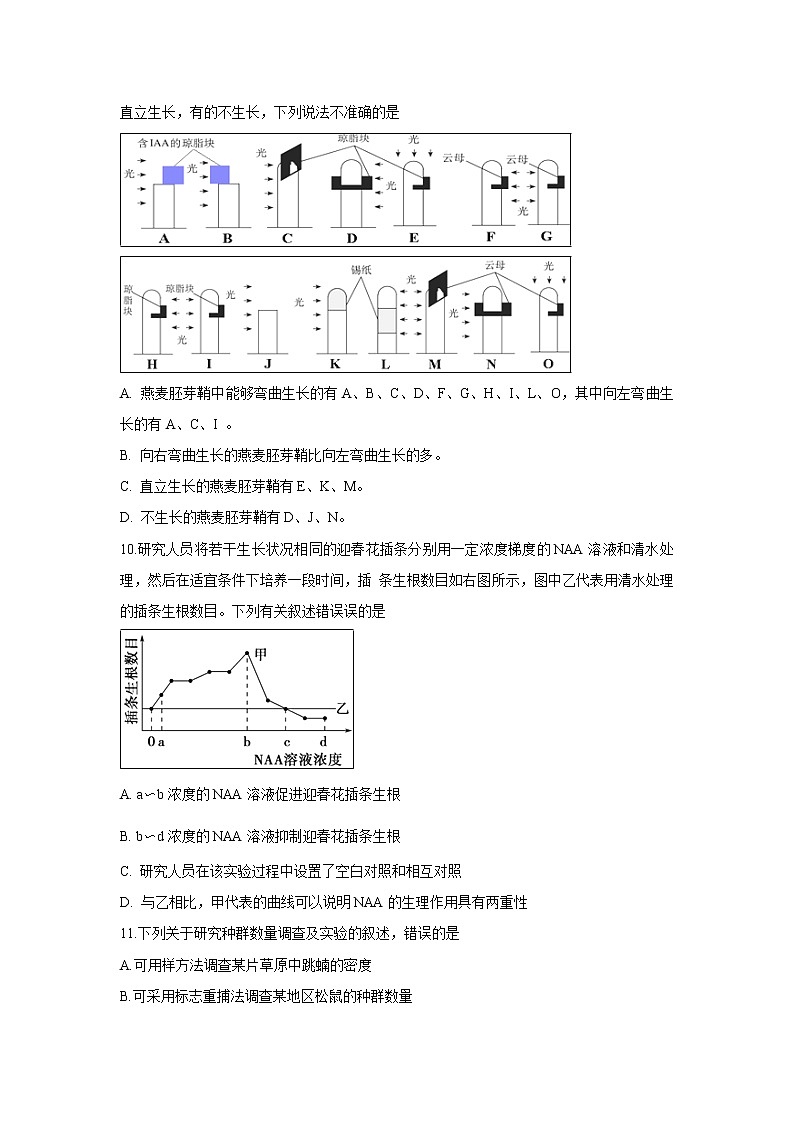 【生物】安徽省滁州市定远县育才学校2019-2020学年高二（实验班）上学期期末考试试题03