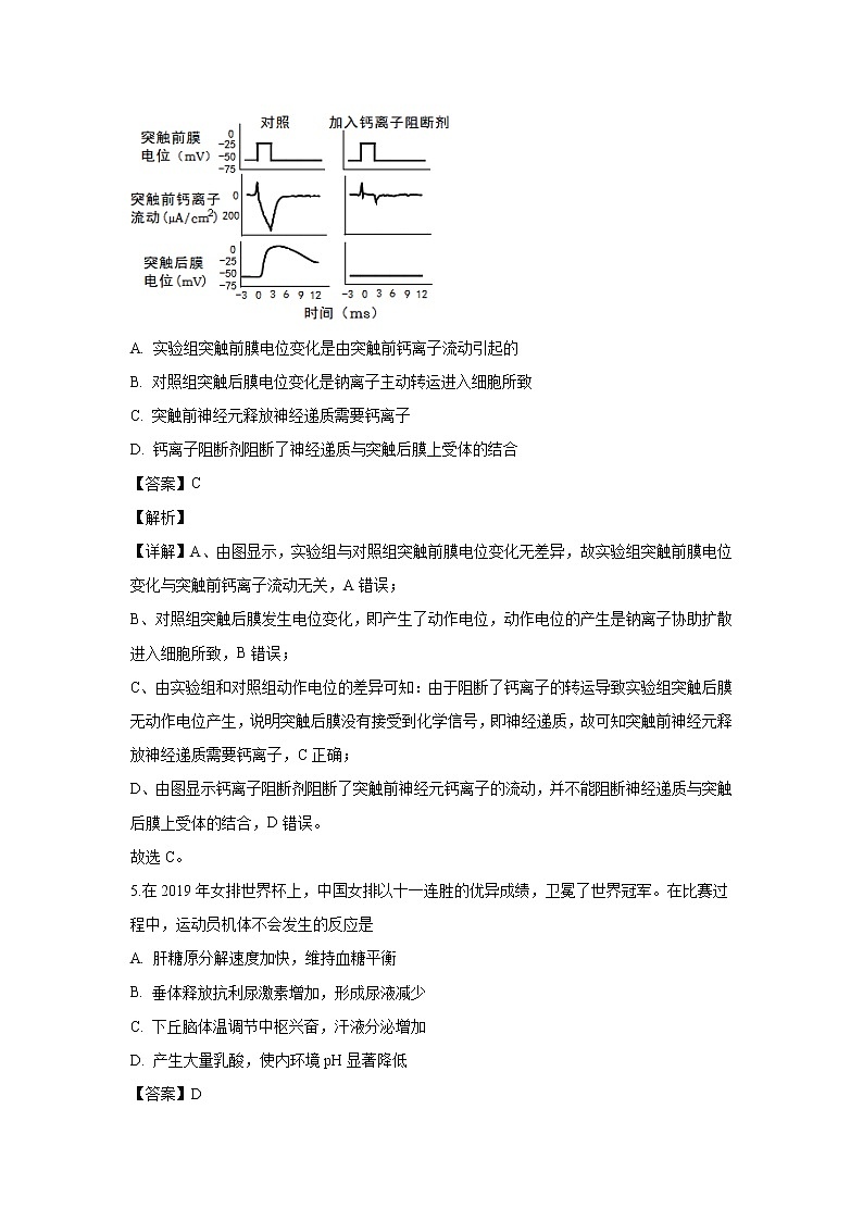 【生物】北京市西城区2019-2020学年高二上学期期末考试试题（解析版）03
