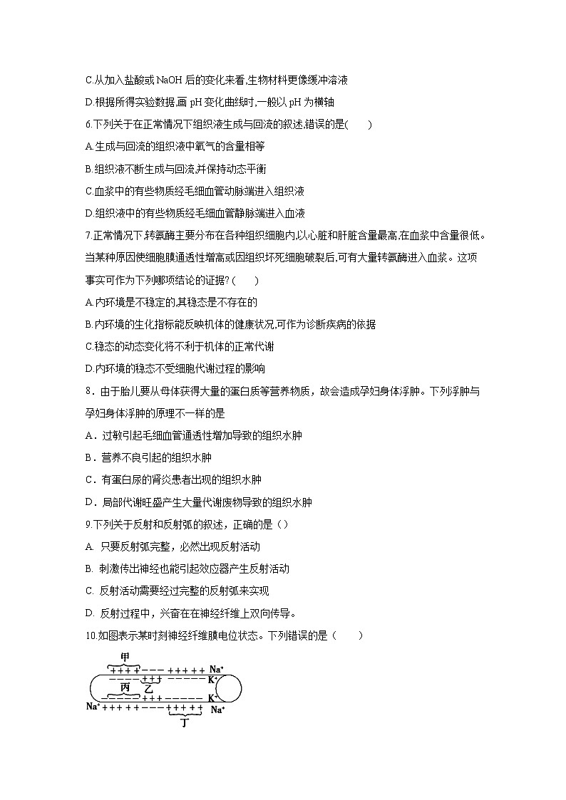 【生物】山东省济宁市泗水县2019-2020学年高二上学期期中考试试题02
