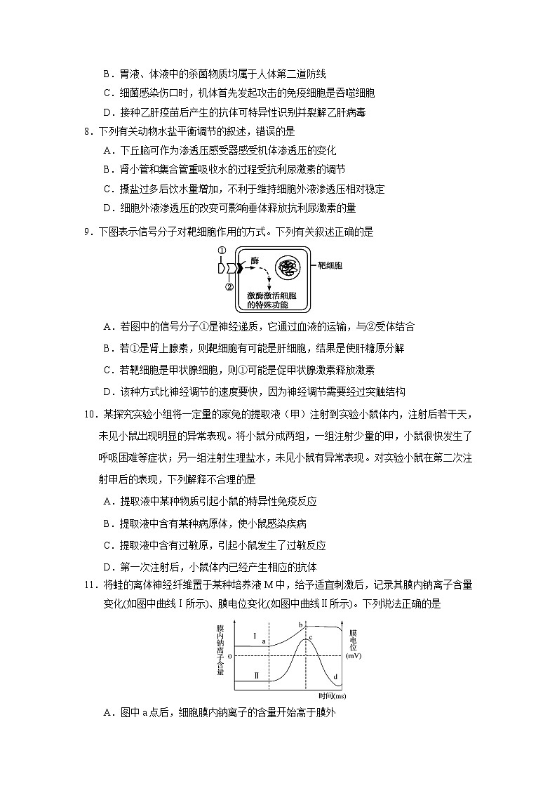 【生物】山东省青岛市黄岛区2019-2020学年高二上学期期中考试试题03