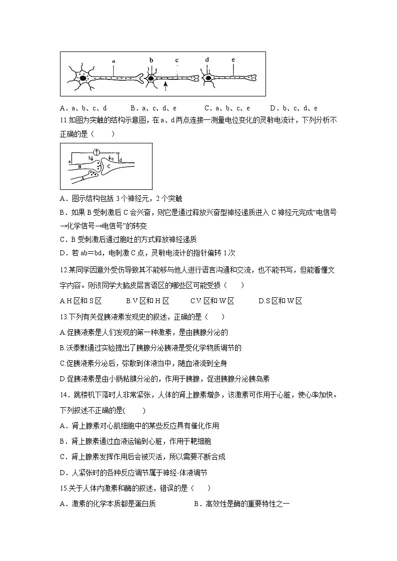 【生物】四川省广元川师大万达中学2019-2020学年高二上学期期中考试试卷03