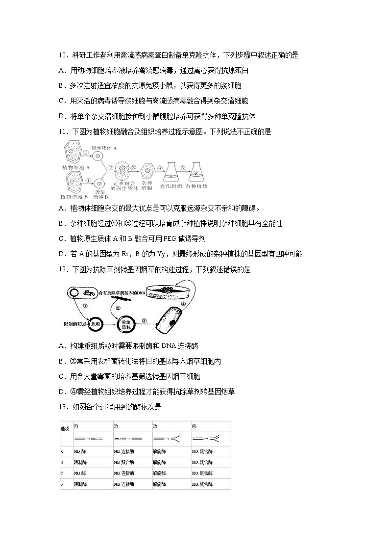 【生物】广东省江门市第二中学2019-2020学年高二下学期第二次考试（期中）试题（解析版）03