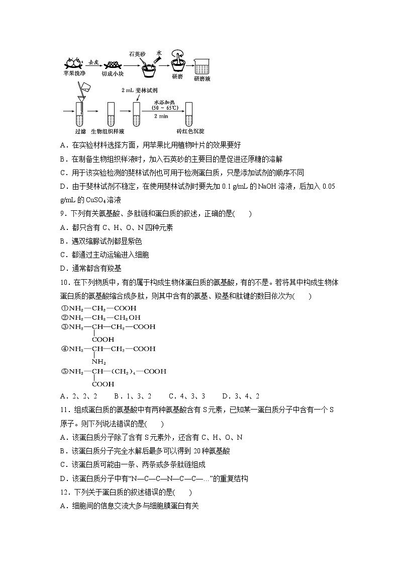 【生物】山西省朔州市应县第一中学校2019-2020学年高二下学期期中考试试题03