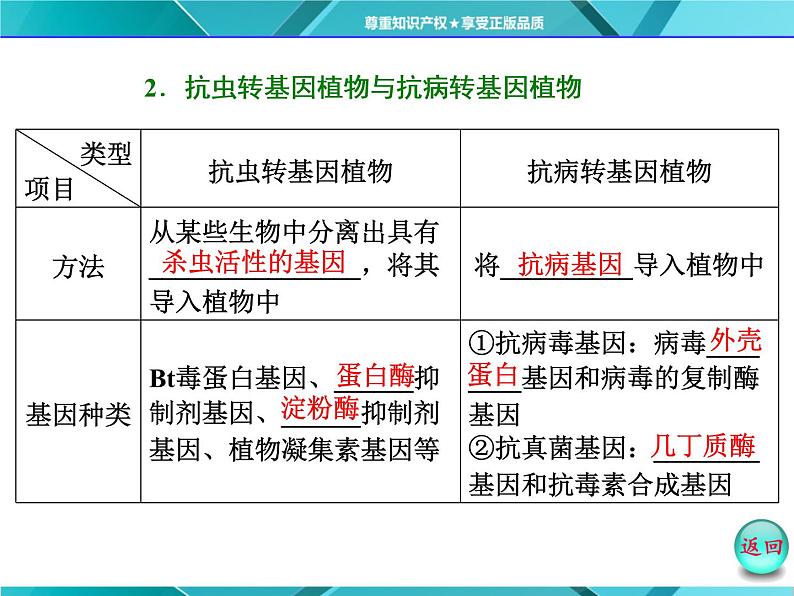 人教版选修3课件 第1部分 专题1 1.3 基因工程的应用06