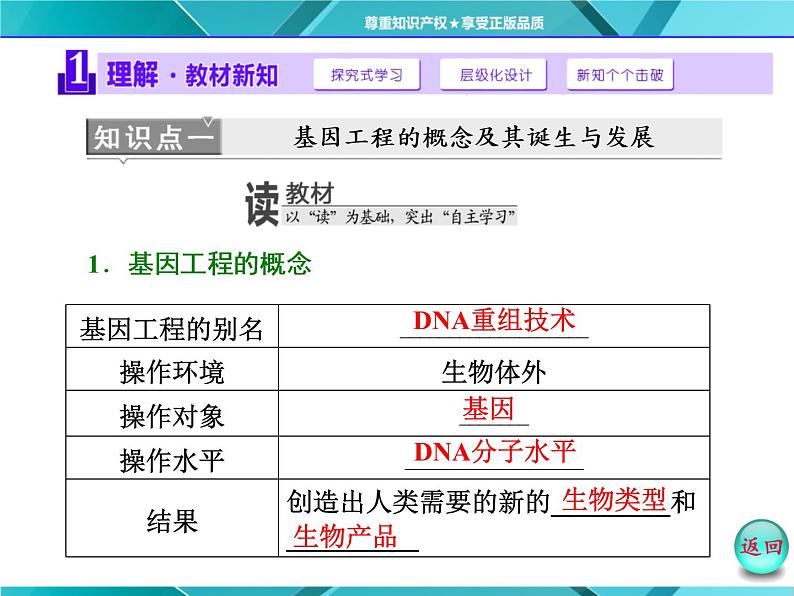 人教版选修3课件 第1部分 专题1 1.1 DNA重组技术的基本工具06