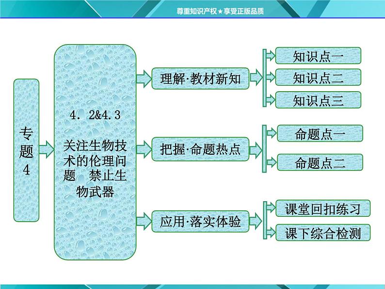 人教版选修3课件 第1部分 专题4 4.2&4.3 关注生物技术的伦理问题 禁止生物武器01