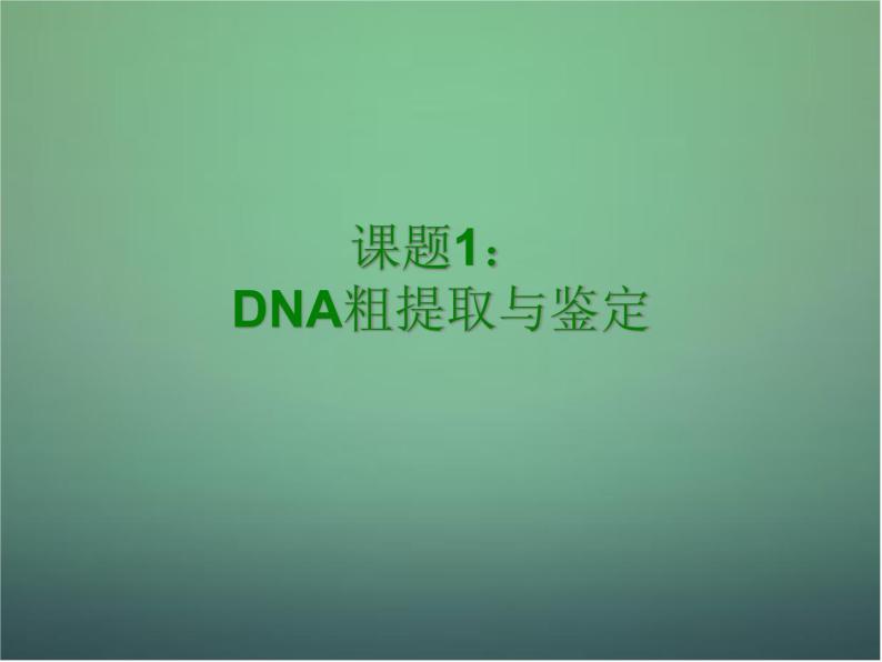 高中生物 5.1DNA的粗提取与鉴定课件 新人教版选修102