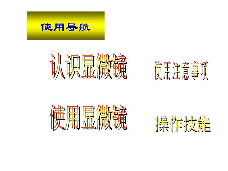 人教版高一生物必修1课件：第一章 显微镜的使用与结构02