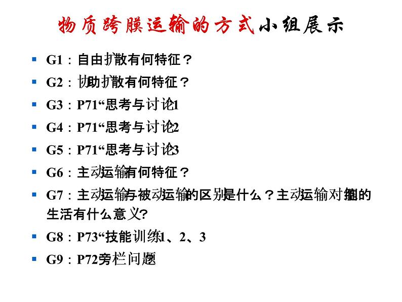 人教版高一生物必修1课件：4.3 物质跨膜运输的方式103