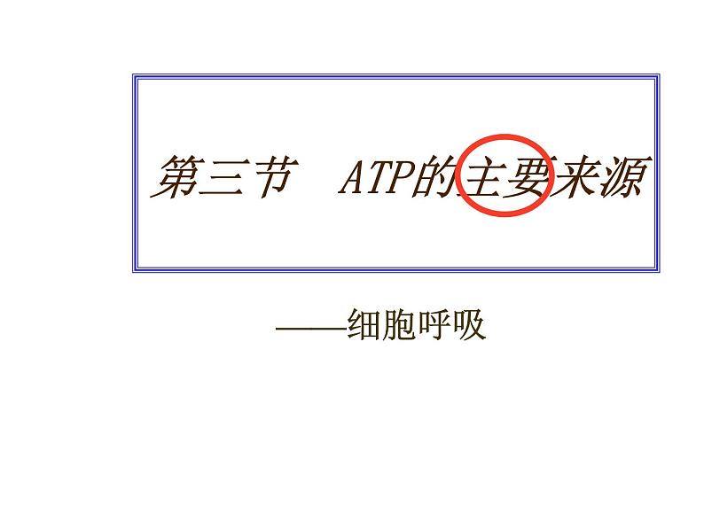 人教版高一生物必修1课件：5.3 ATP的主要来源 （共36张PPT）01