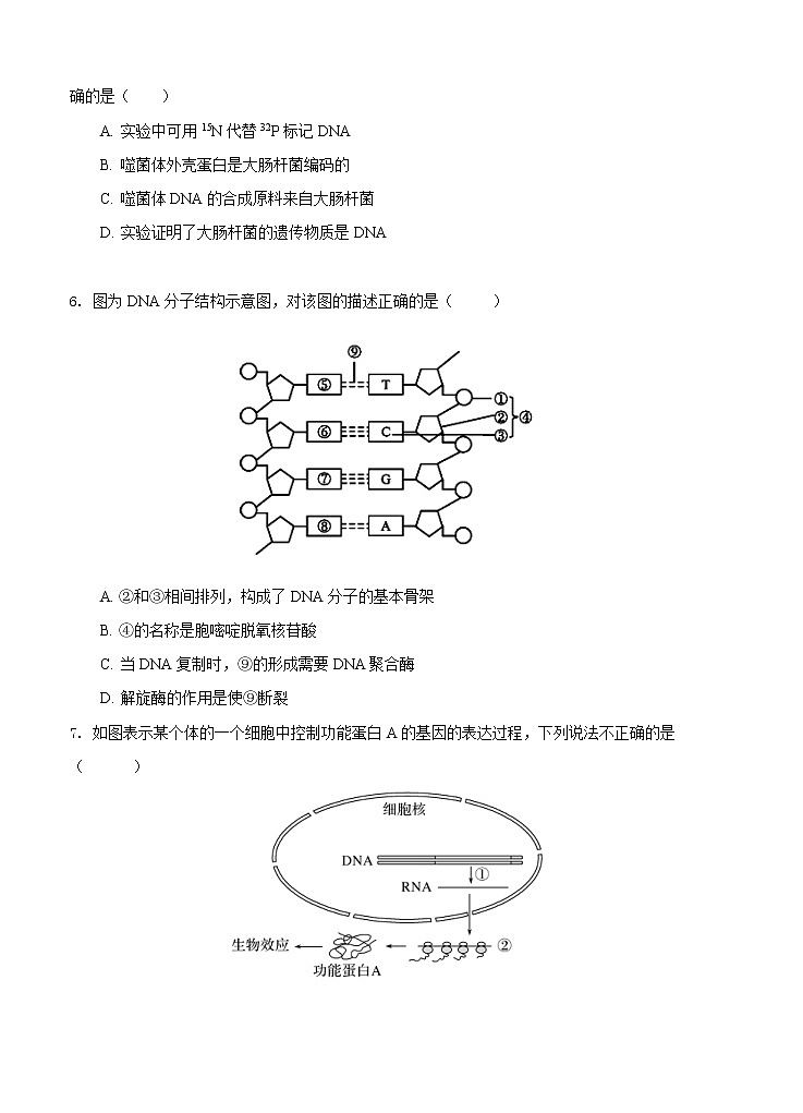 福建省莆田第一中学2021届高三上学期期中考试 生物(含答案)第2页