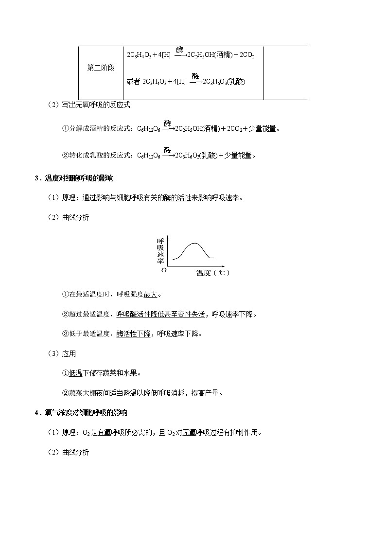 考点16  细胞呼吸-备战2021年高考生物一轮复习考点一遍过 学案02