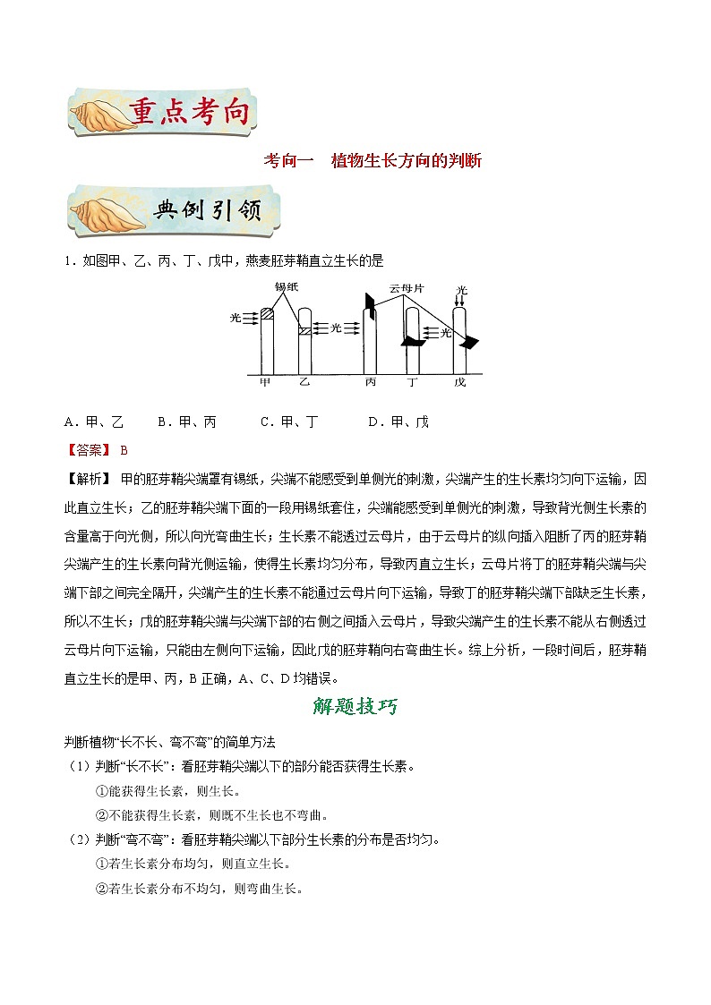 考点40 植物的激素调节-备战2021年高考生物一轮复习考点一遍过第3页