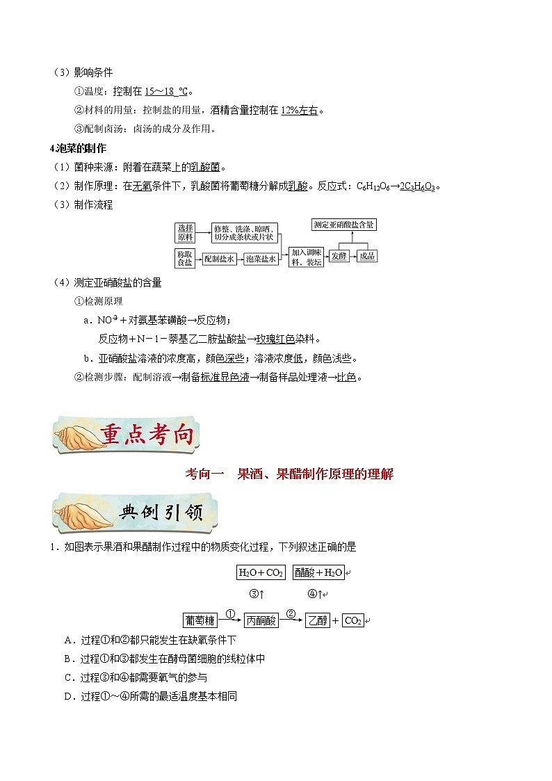 考点46 传统发酵技术的应用-备战2021年高考生物一轮复习考点一遍过第2页