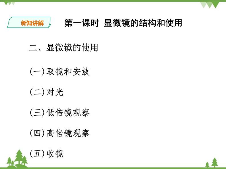 人教版生物必修一1.2《显微镜的结构和使用》第1课时PPT课件+教学设计+同步练习08