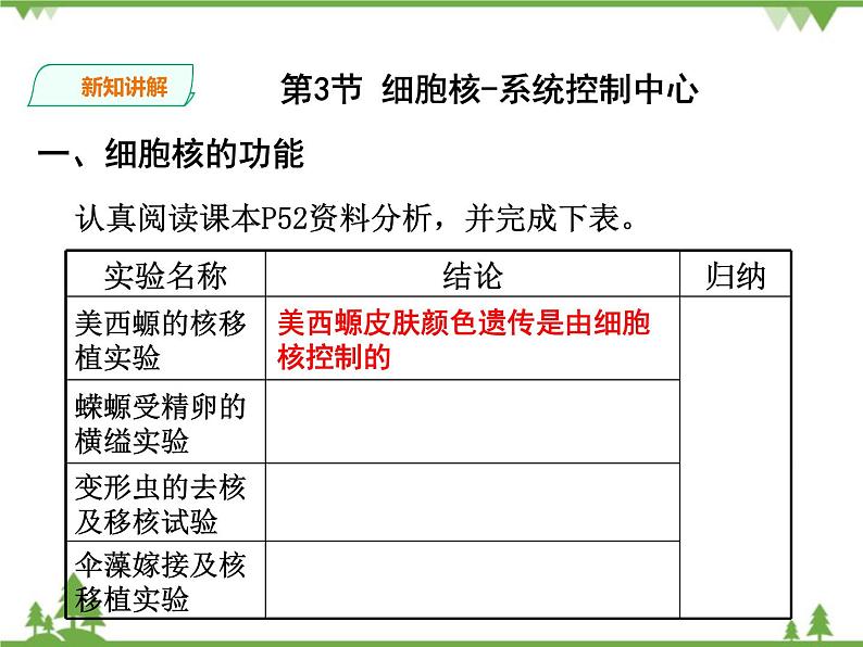 人教版生物必修一3.3《细胞核-系统控制中心》PPT课件+教学设计+同步练习06