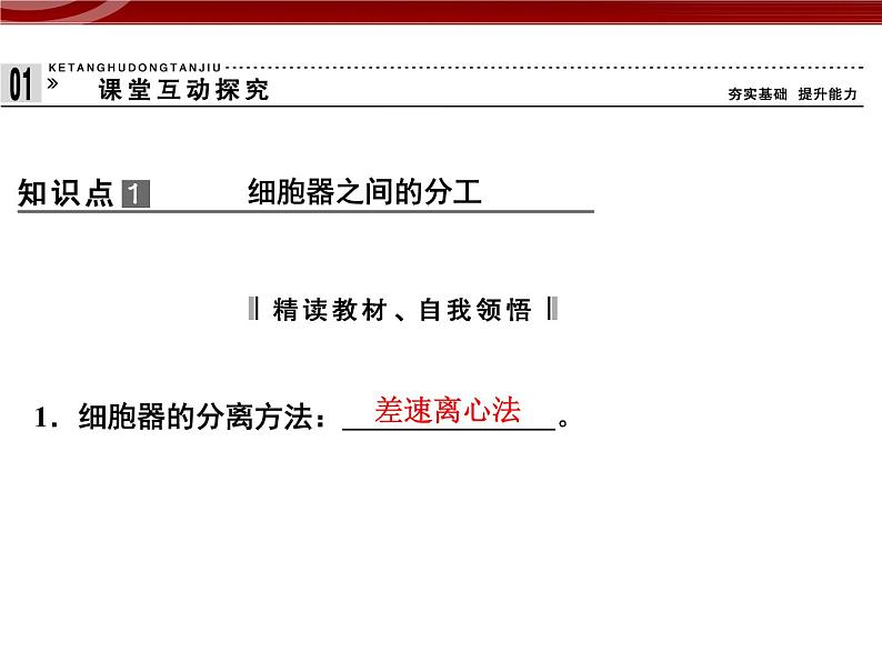 高效课堂同步课件：3-2-1细胞器──系统内的分工（必修1）04