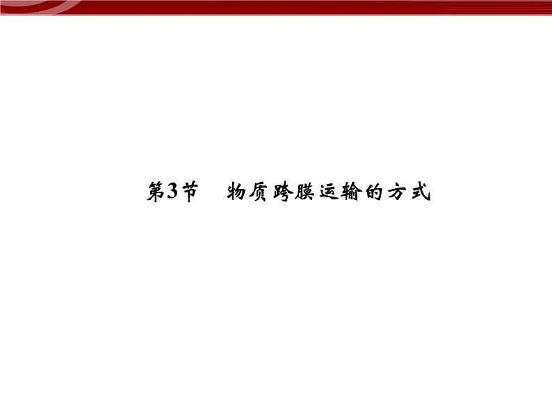 高效课堂同步课件：4-3物质跨膜运输的方式（必修1）第1页