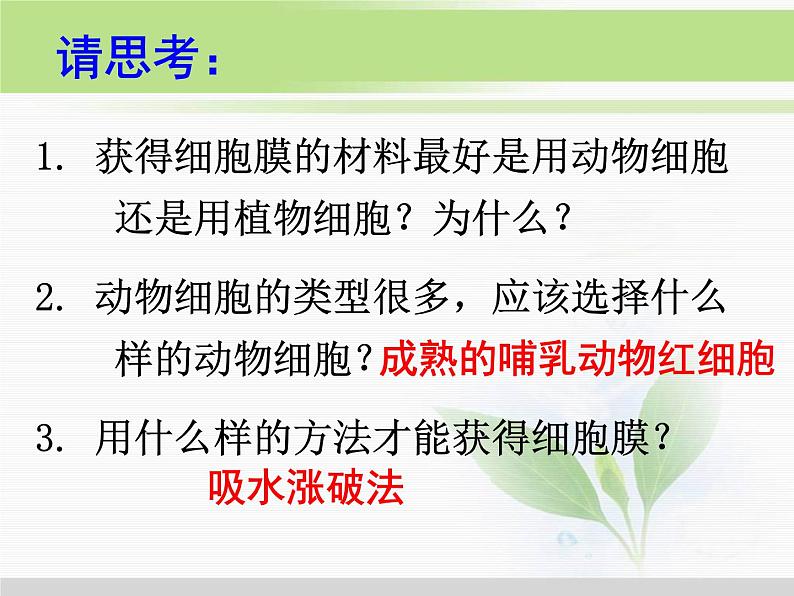 必修1 第3章 第1节细胞膜——系统的边界 课件08