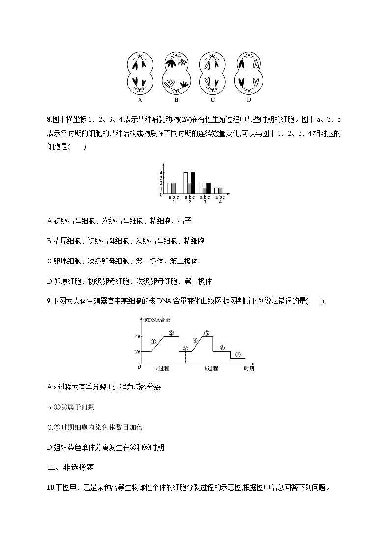 浙科版高中生物必修二同步练习：精子、卵细胞的形成和受精作用教师+学生版03