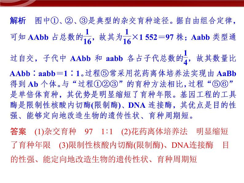 高效课堂同步课件：章末整合6《从杂交育种到基因工程》（必修2）07