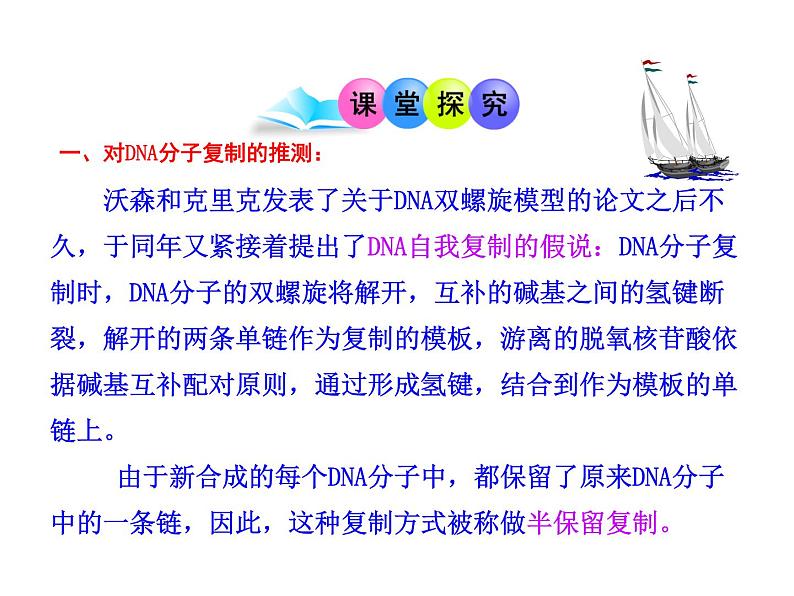 高中生物同步课件：第3章 第3、4节  DNA的复制·基因是有遗传效应的DNA片段（人教版必修2）04