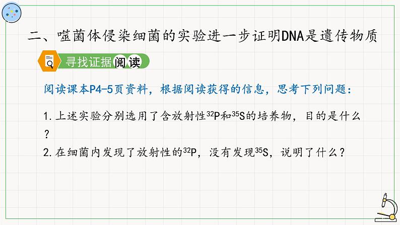 北师大版高中生物必修第二册：DNA是主要遗传物质的探索 课件PPT+教案+学案07