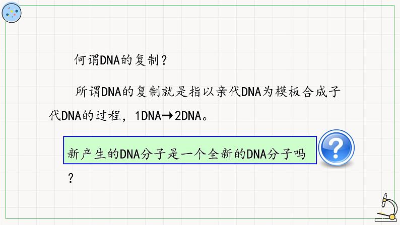 北师大版高中生物必修第二册：遗传信息的复制 课件PPT+教案+学案03