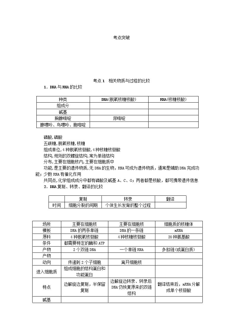 高考生物一轮总复习学案：第6单元 遗传的分子基础 第3讲 基因的表达03