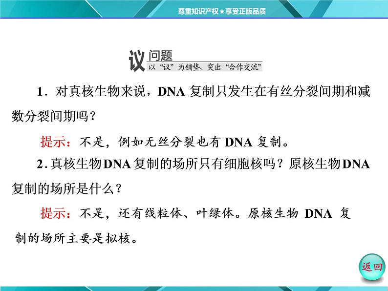 人教版必修2课件 第3章 第3、4节 dna的复制 基因是有遗传效应的dna片段07