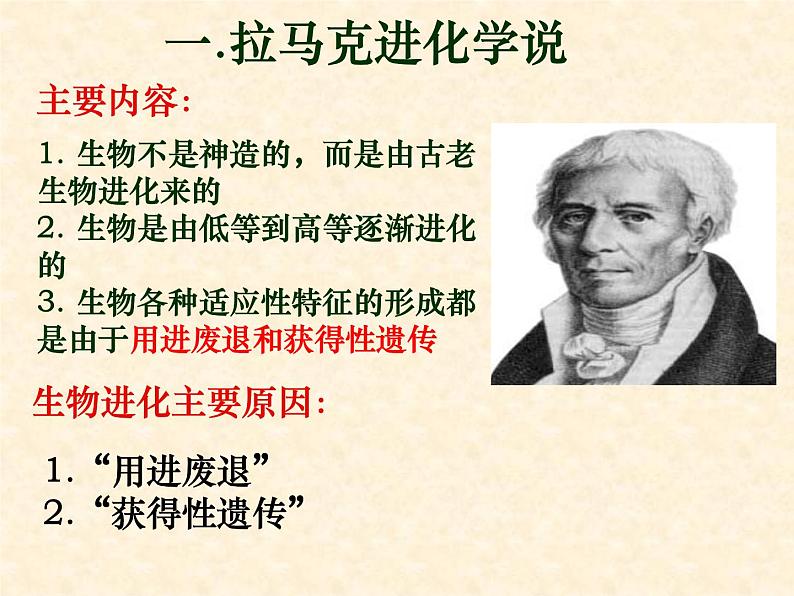 高中人教版生物必修2教学课件：7.1 现代生物进化理论的由来1 word版含答案03