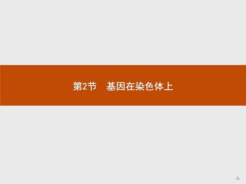 高中生物人教版必修2课件：2.2 基因在染色体上01