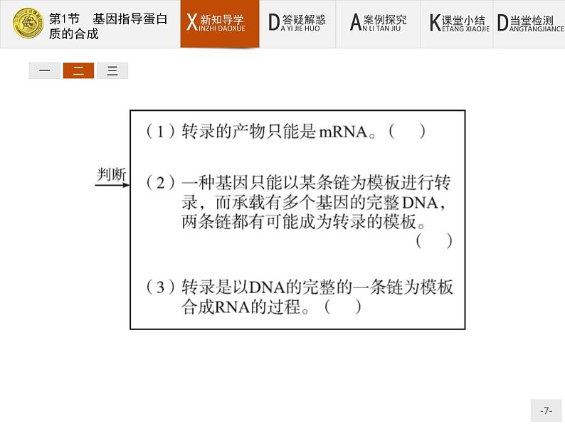 高中生物人教版必修2课件：4.1 基因指导蛋白质的合成07