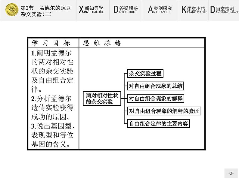 高中生物人教版必修2课件：1.2 孟德尔的豌豆杂交实验（二）第2页