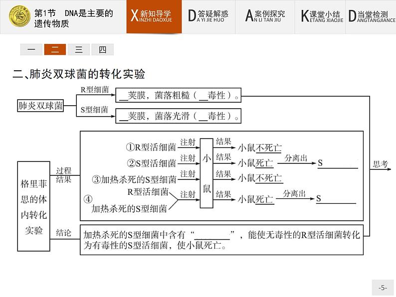 高中生物人教版必修2课件：3.1 DNA是主要的遗传物质第5页