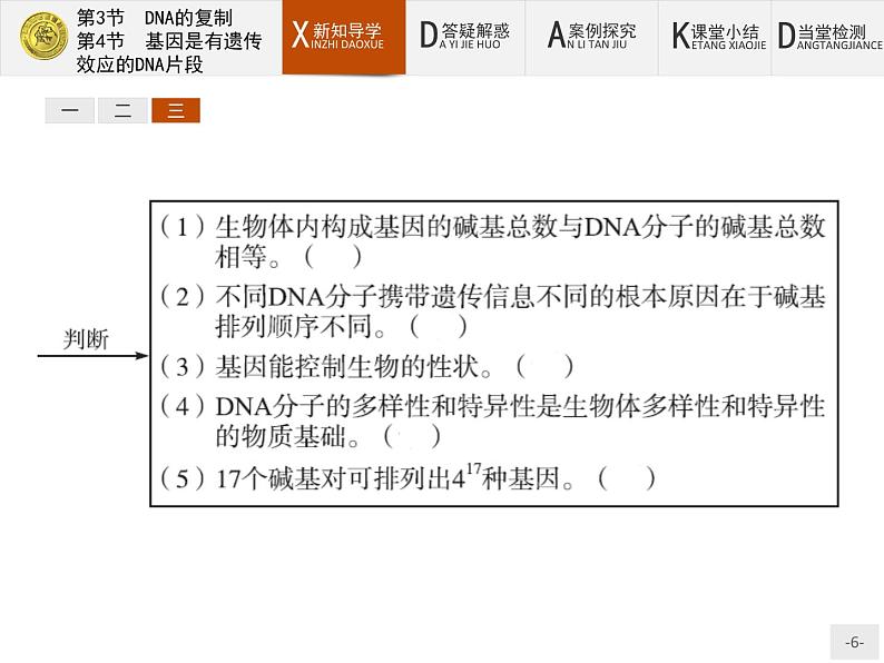 高中生物人教版必修2课件：3.3-4 DNA的复制-基因是有遗传效应的DNA片段06