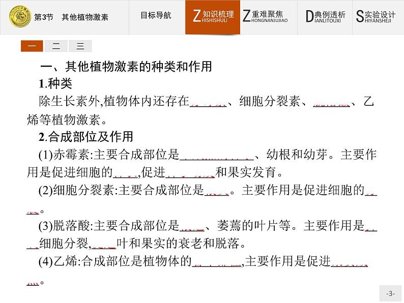 2018版高中生物人教版必修3课件：3.3 其他植物激素03