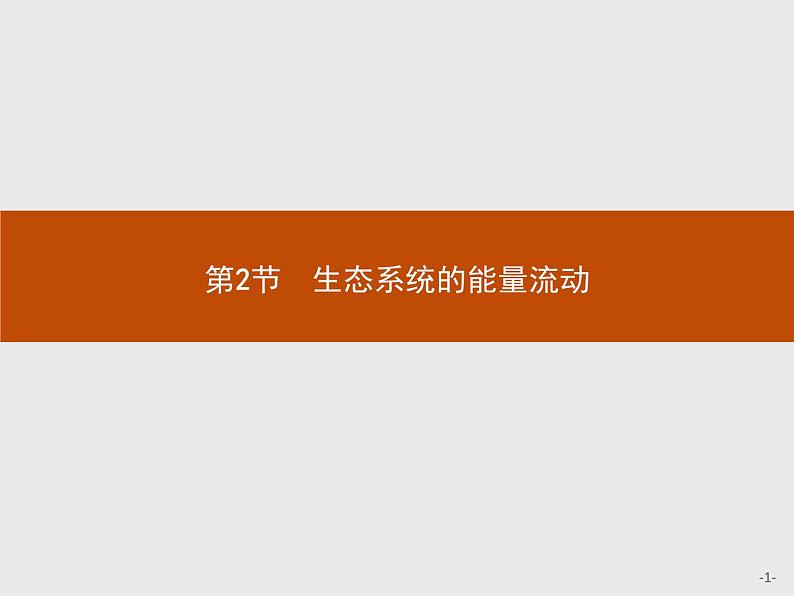 2018版高中生物人教版必修3课件：5.2 生态系统的能量流动01