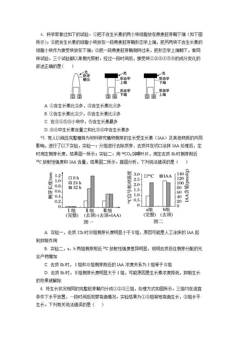 选择性必修1 第5章 植物生命活动的调节 第二节同步练习02