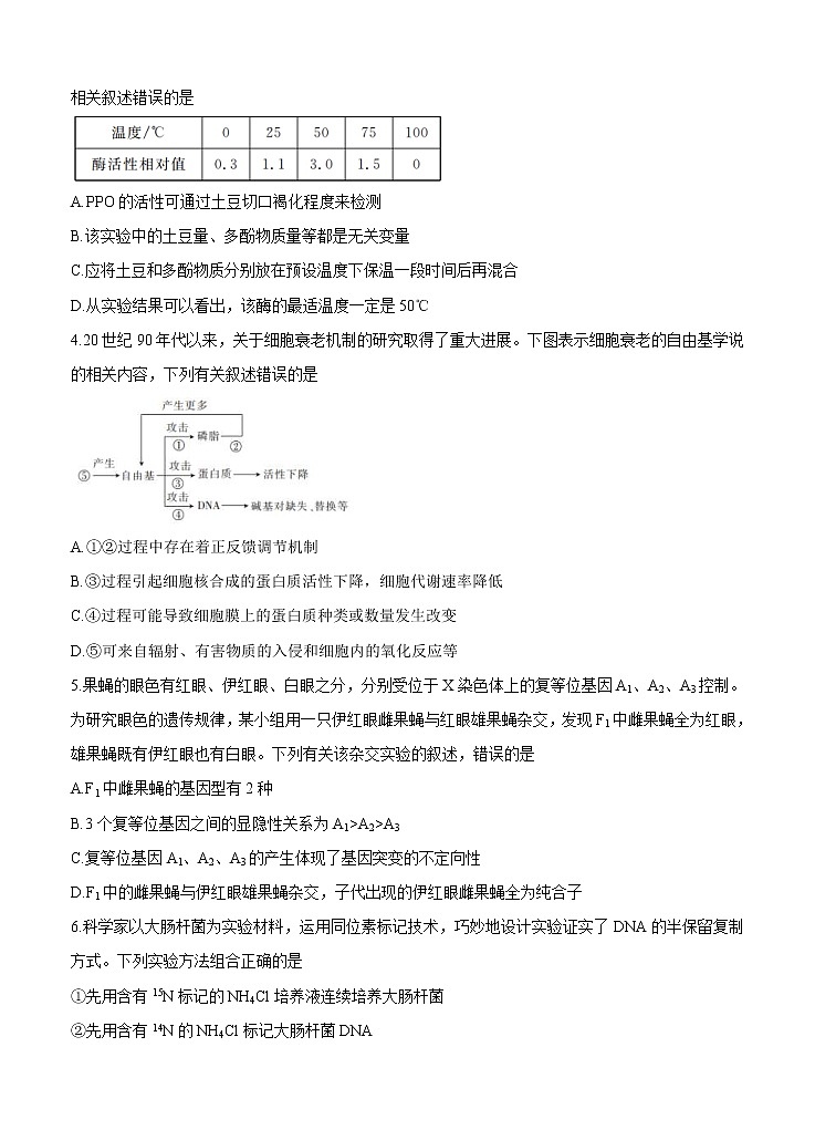 辽宁省2021届高三新高考11月联合调研试题 生物 (含答案)02
