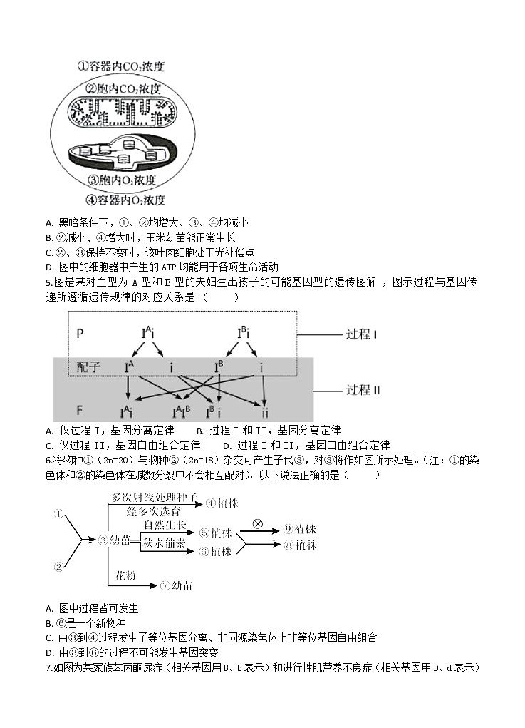 安徽省滁州市定远县重点中学2021届高三11月质量检测 生物 (含答案)02