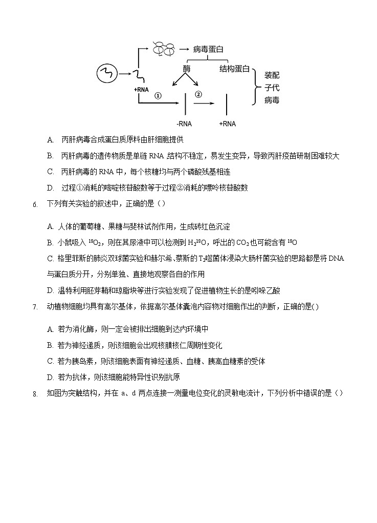 重庆市主城区2021届高三上学期高考适应性试卷（一）生物(含答案)03