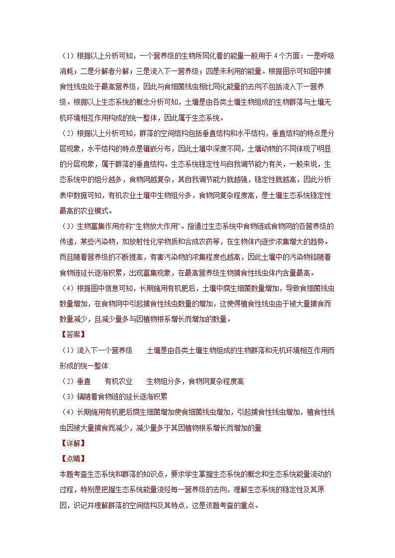 备战2021年高考生物一轮复习 易错点17 生态系统的稳定性和保护 试卷02