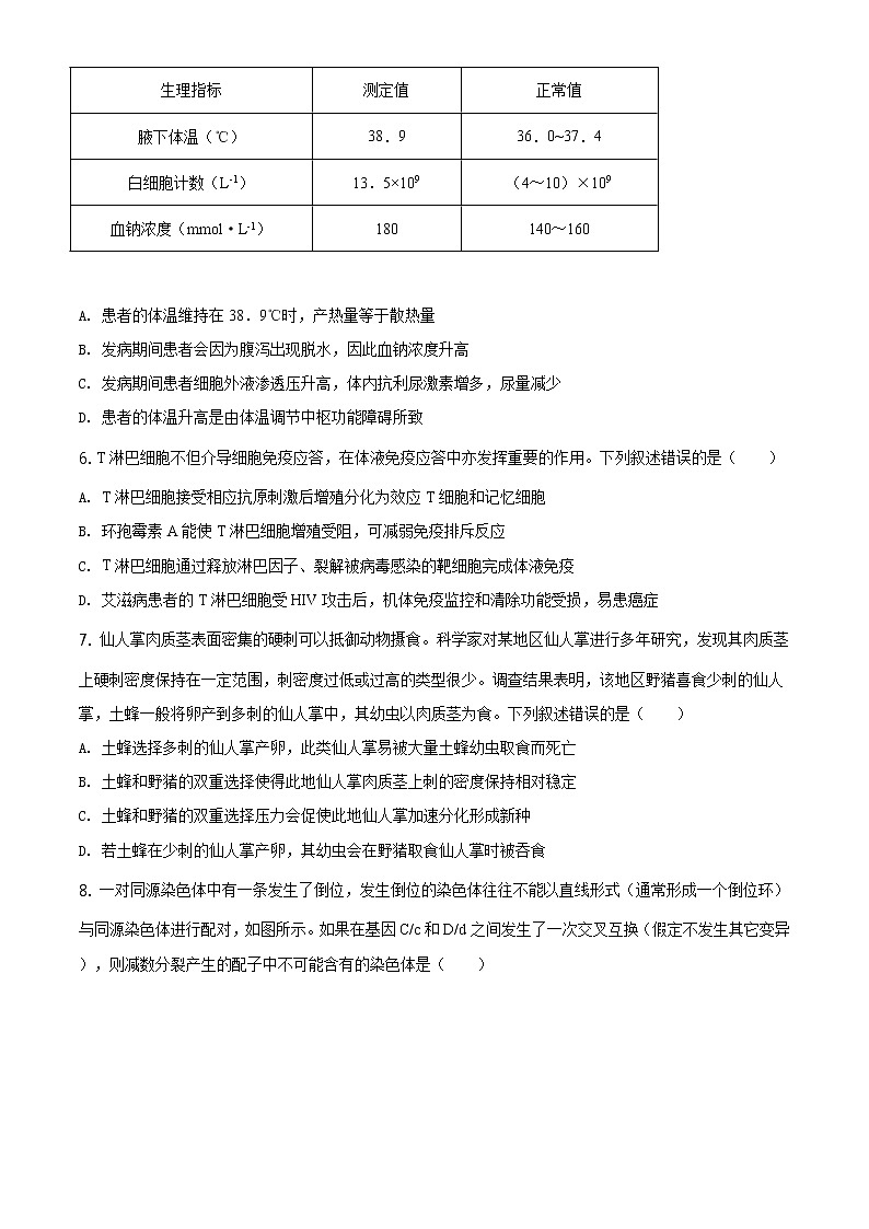 全国八省联考2021年河北省普通高中学业水平选择性考试模拟演练生物试题（含答案解析）02