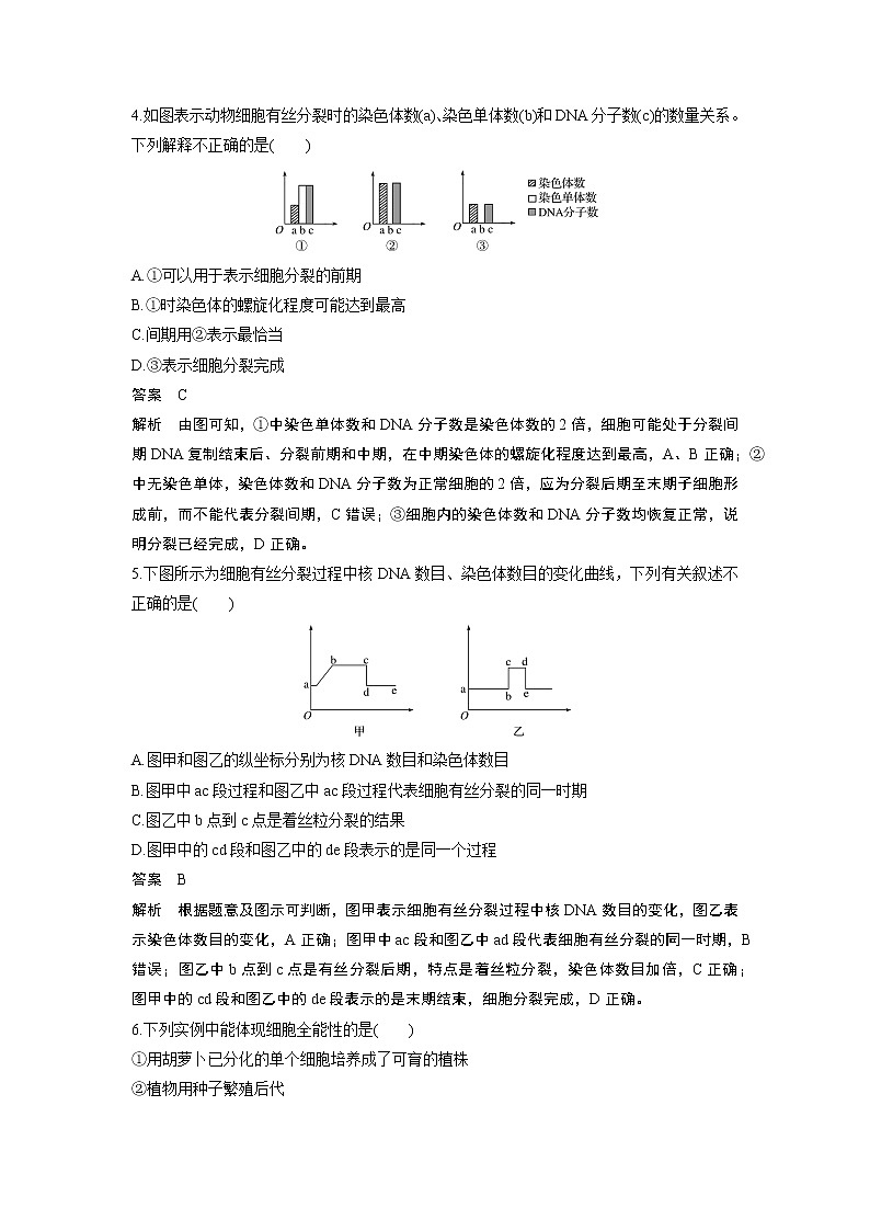 高中生物人教版（2019）必修第一册  章末检测试卷(第6章)02