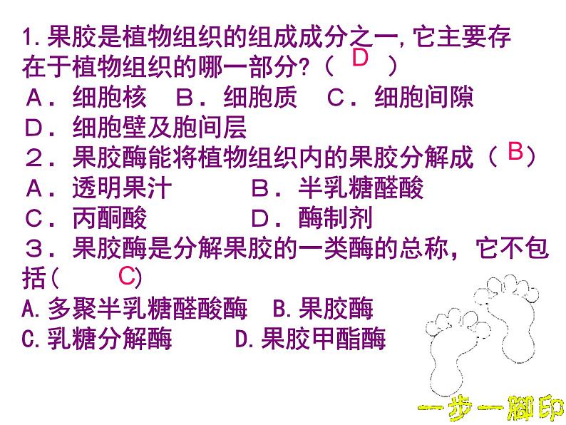 生物：第二部分《实验四 果汁中的果胶和果胶酶》课件9（浙科版选修1）07