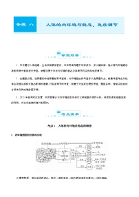 （新高考）2021届高考二轮复习专题八 人体的内环境与稳态、免疫调节 学生版